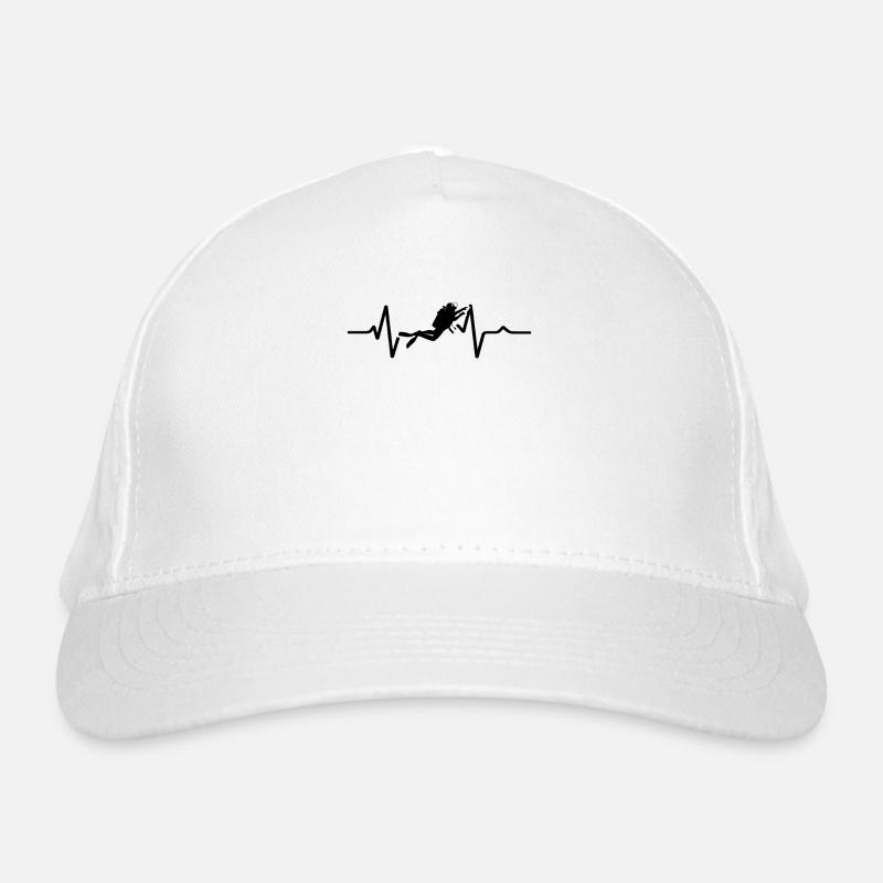 Tauchen Herzschlag Sport Geschenk Tauchen Bio-Baseballkappe