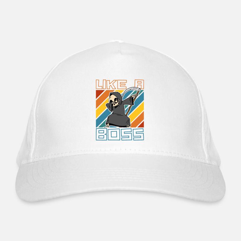 Like a Boss - Lustiger Dabbing Sensenmann Spruch Bio-Baseballkappe