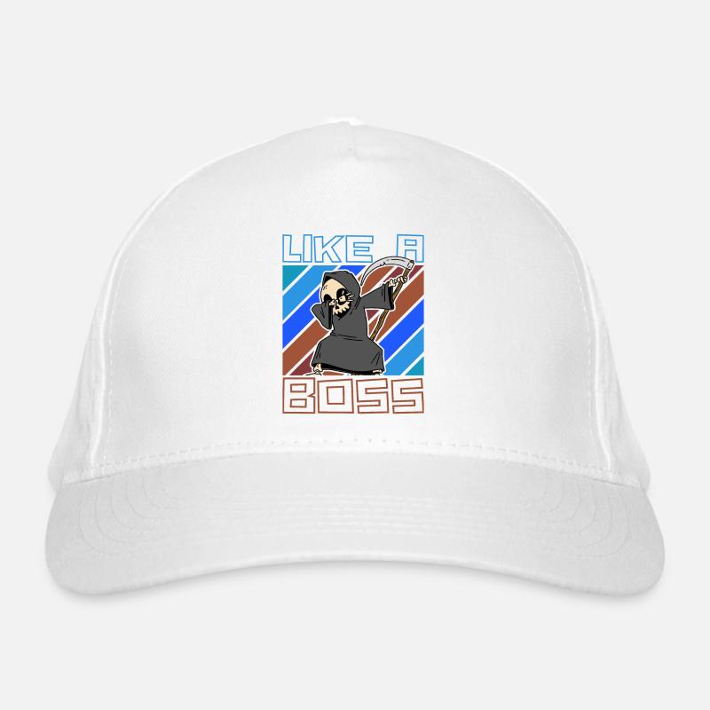 Like a Boss - Lustiger Dabbing Sensenmann Spruch Bio-Baseballkappe