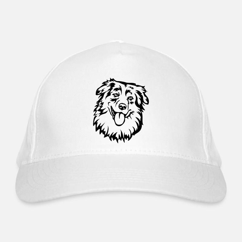 Australian Shepherd Head Organic Baseball Cap