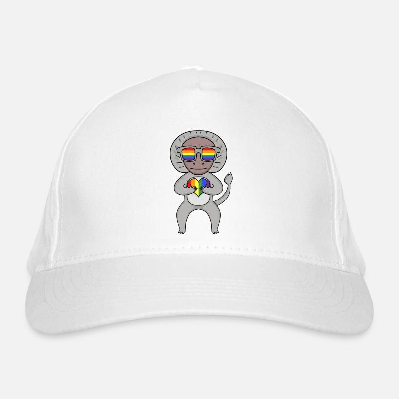 LGBT Tier Affe hamadryad Regenbogen Bio-Baseballkappe
