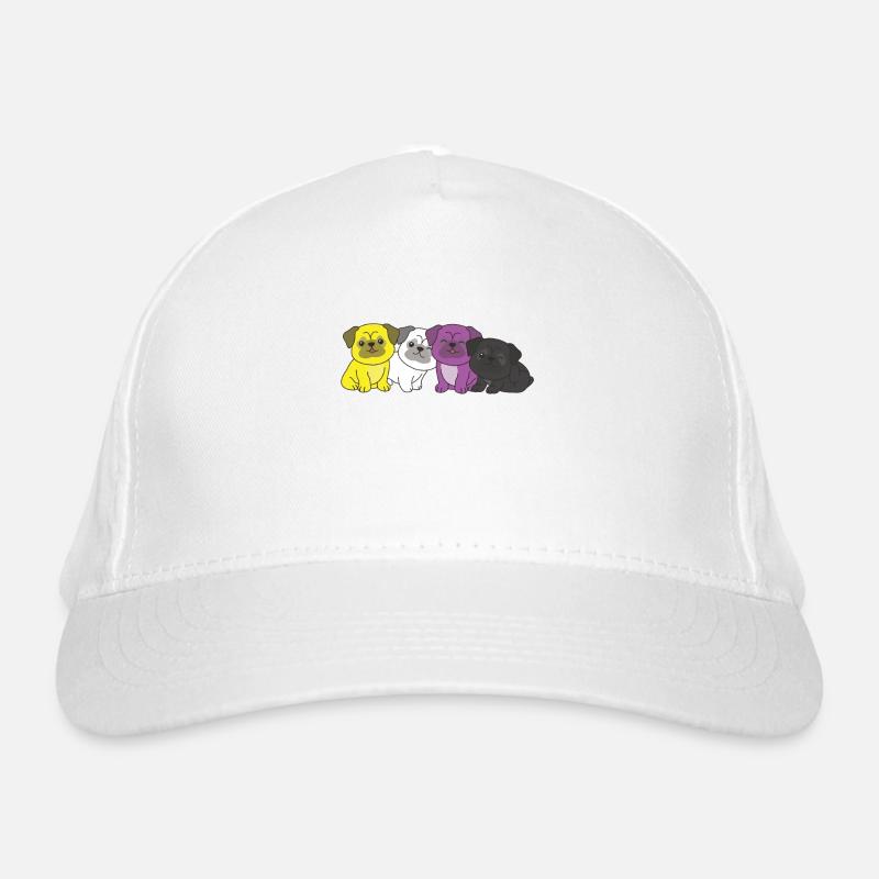 Nonbinary Flag Pug Pride LGBTQ chiens mignons Casquette classique bio