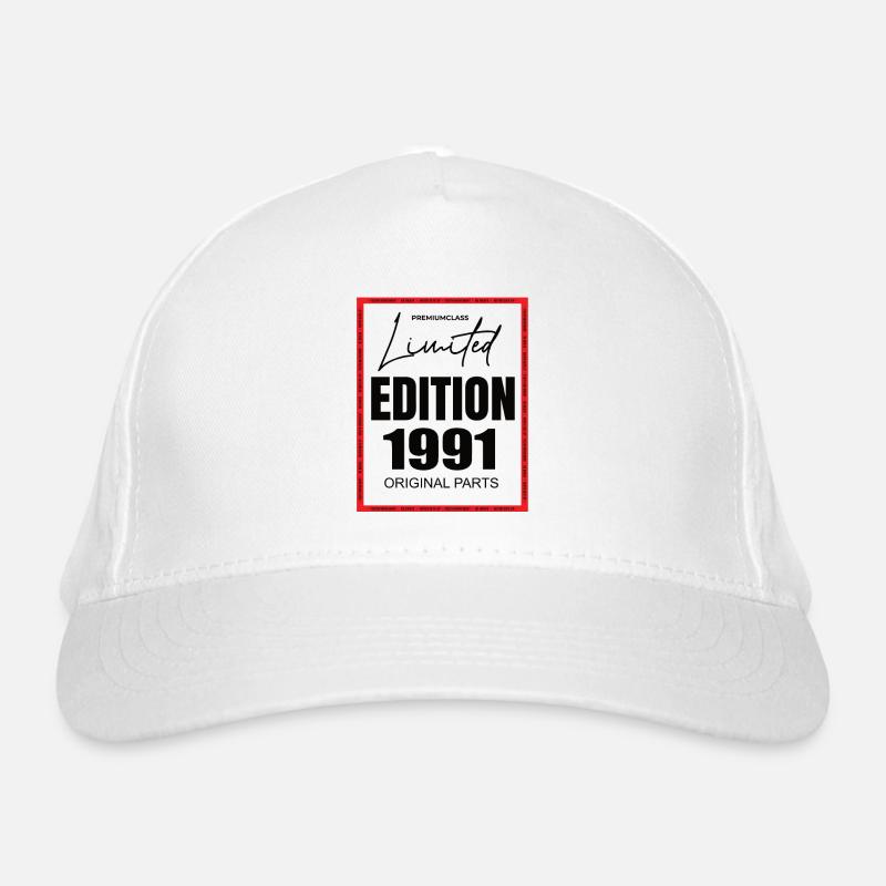 Limited Edition 1991 - Bio-Baseballkappe - Weiß