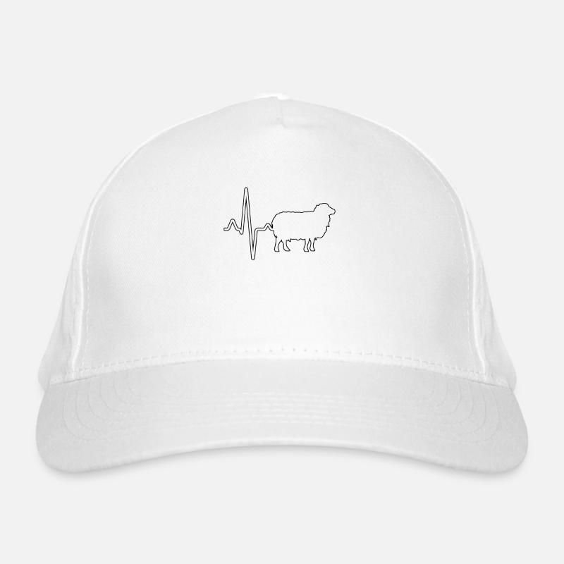 Schaf Herzschlag Bio-Baseballkappe