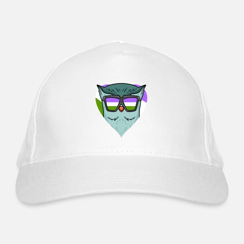 Genderqueer Eule Bio-Baseballkappe