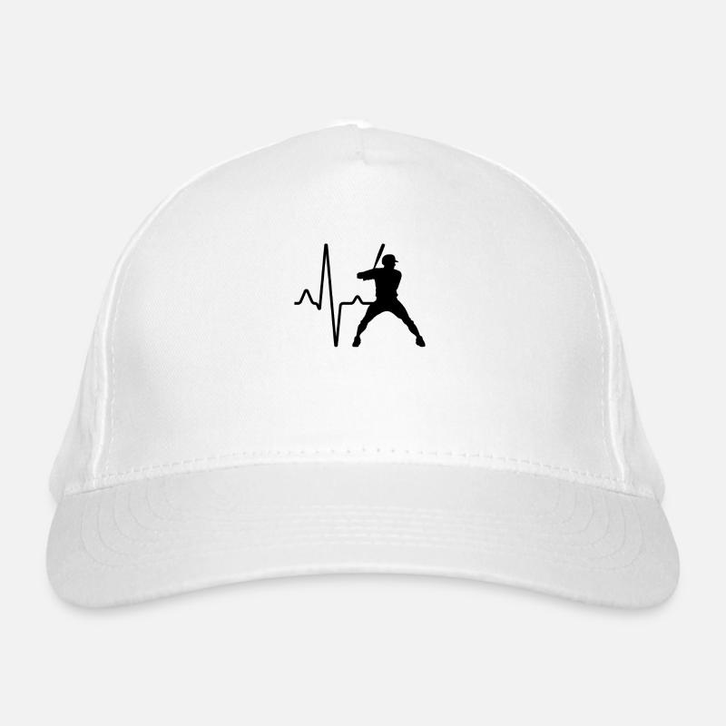 Baseball Heartbeat Organic Baseball Cap