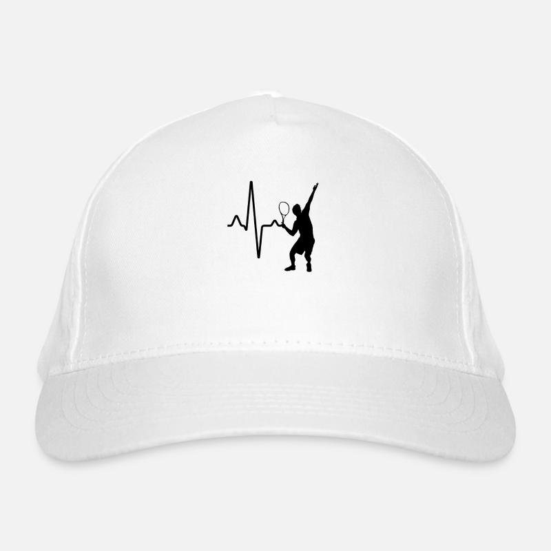 Tennis Herzschlag Bio-Baseballkappe