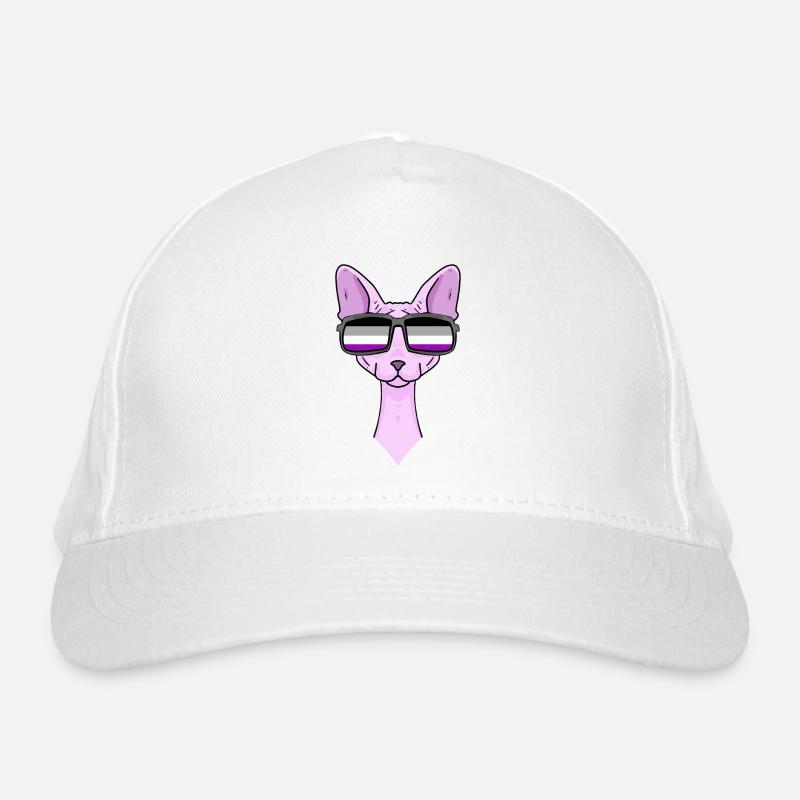 Asexual Lgbt Sphynx Cat Asexuality Organic Baseball Cap