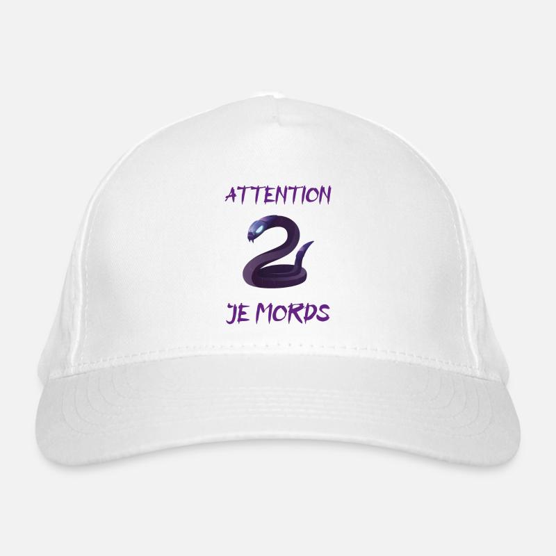 Faites attention je mords Casquette classique bio