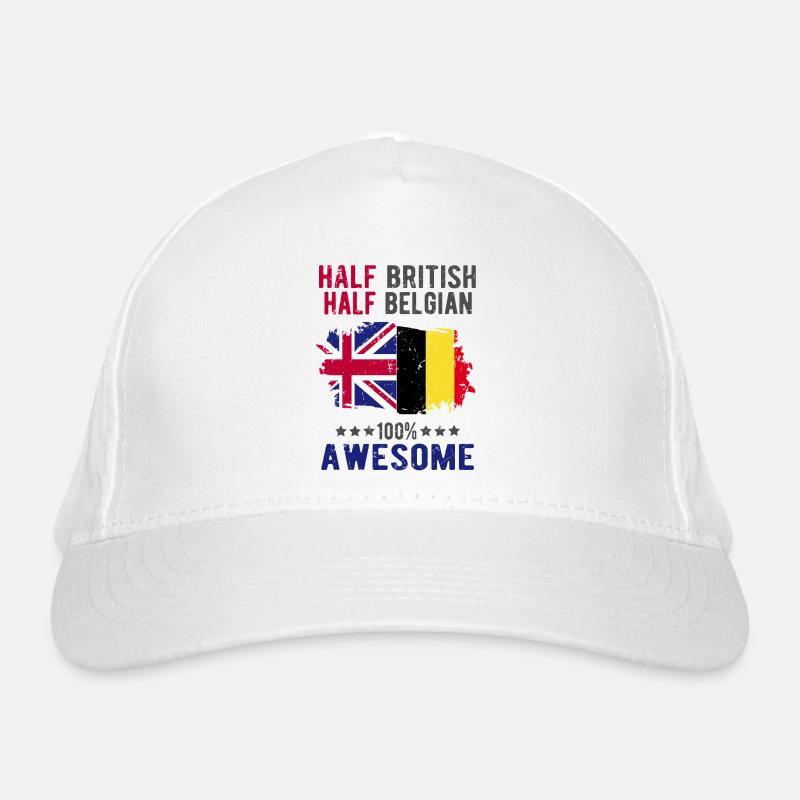 Half British Half Belgian Organic Baseball Cap