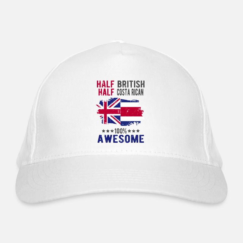 Half British Half Costa Rican Organic Baseball Cap