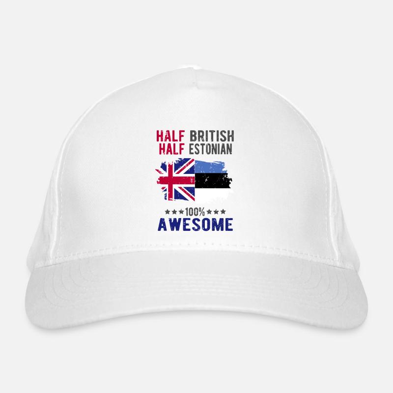 Half British Half Estonian Organic Baseball Cap