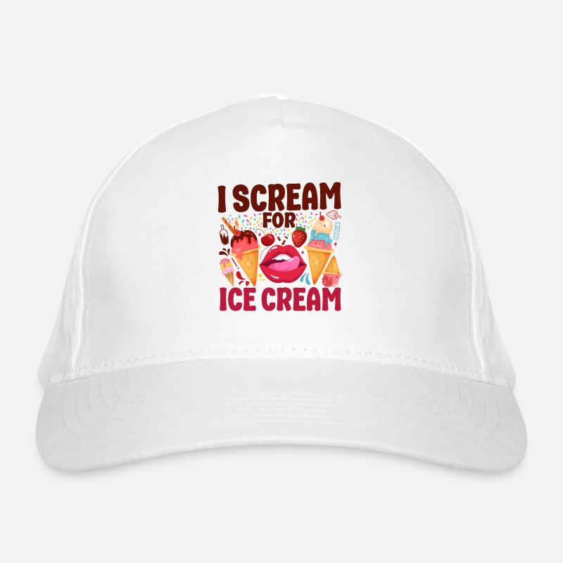 Ice Cream Pun Cone Popsicle Mouth Bio-Baseballkappe