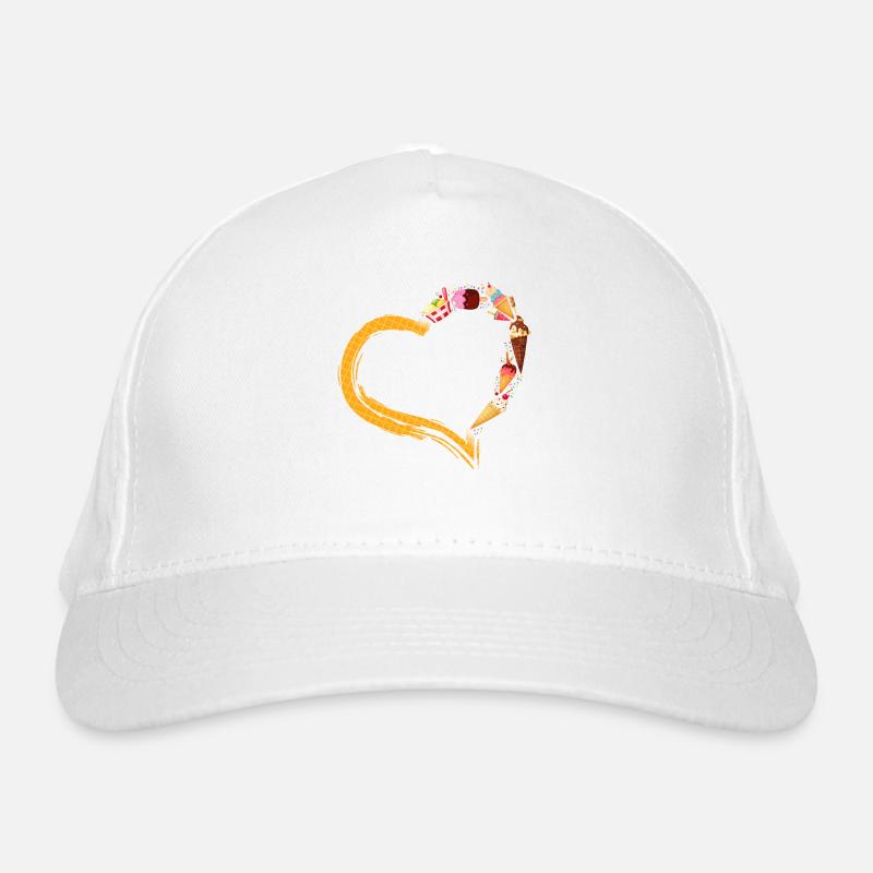 Crème glacée Heart Cone Popsicle Casquette classique bio
