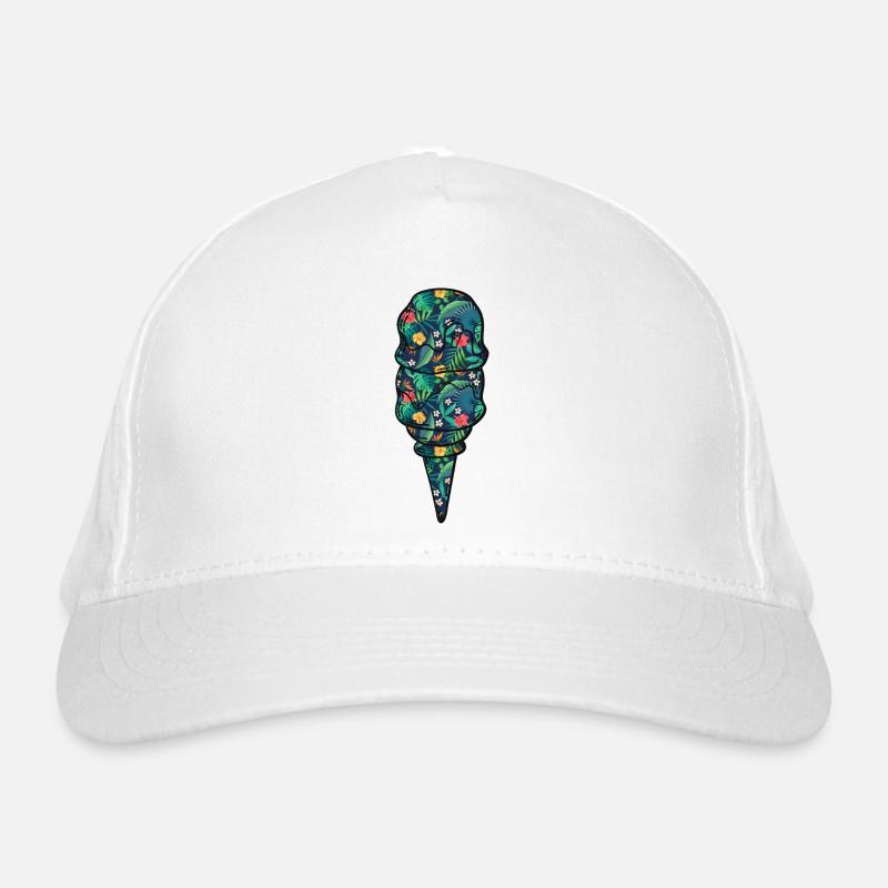 Crème glacée Fleur florale tropicale Casquette classique bio