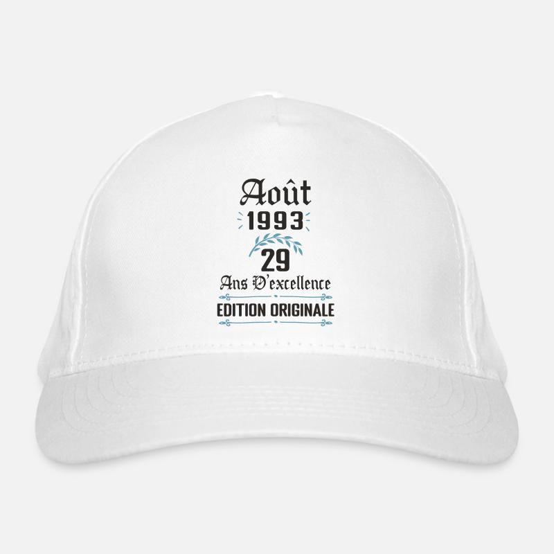 29 ans anniversaire aout 1993 Casquette classique bio