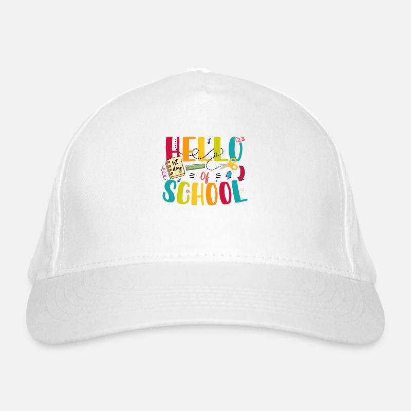 Hallo erster Schultag Bio-Baseballkappe