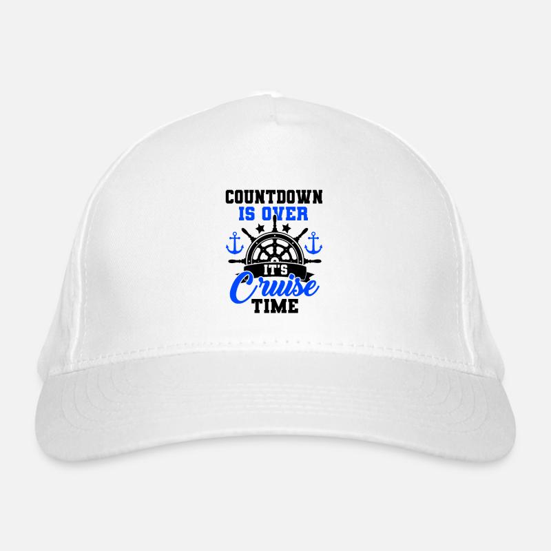 Countdown Is Over It's Cruise Time Sailing Captain Bio-Baseballkappe