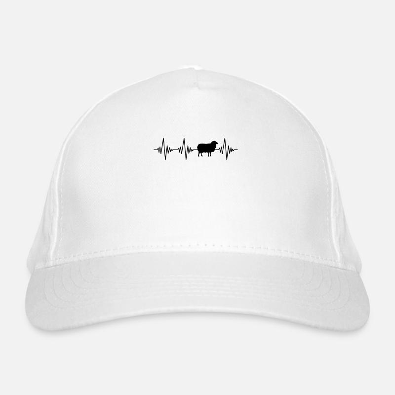 Schaf Herzschlag Bio-Baseballkappe