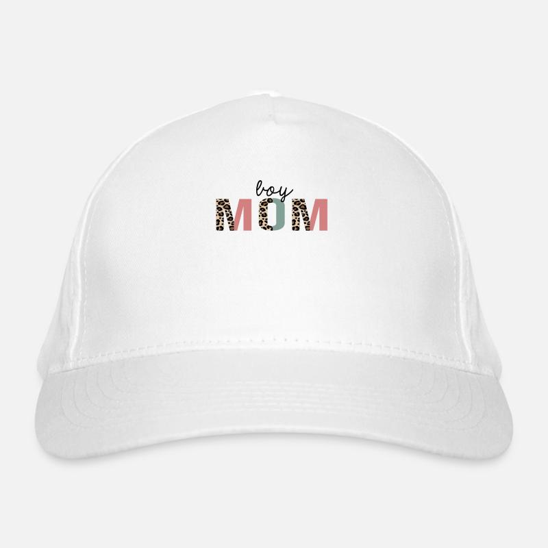 boy mom Leopard Print Funny Organic Baseball Cap