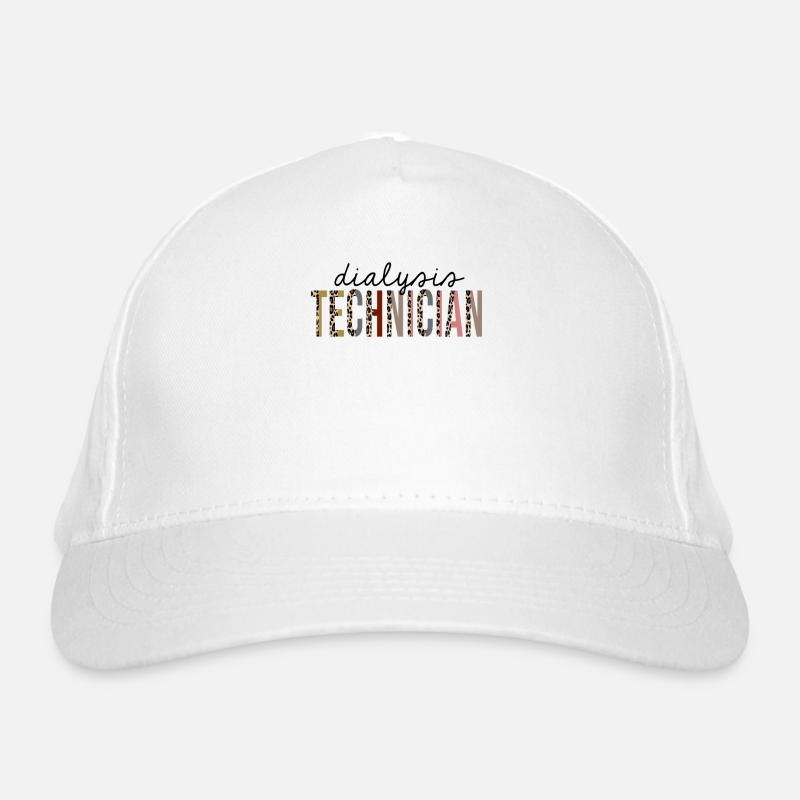 Dialysis Technician Leopard Print Funny Organic Baseball Cap