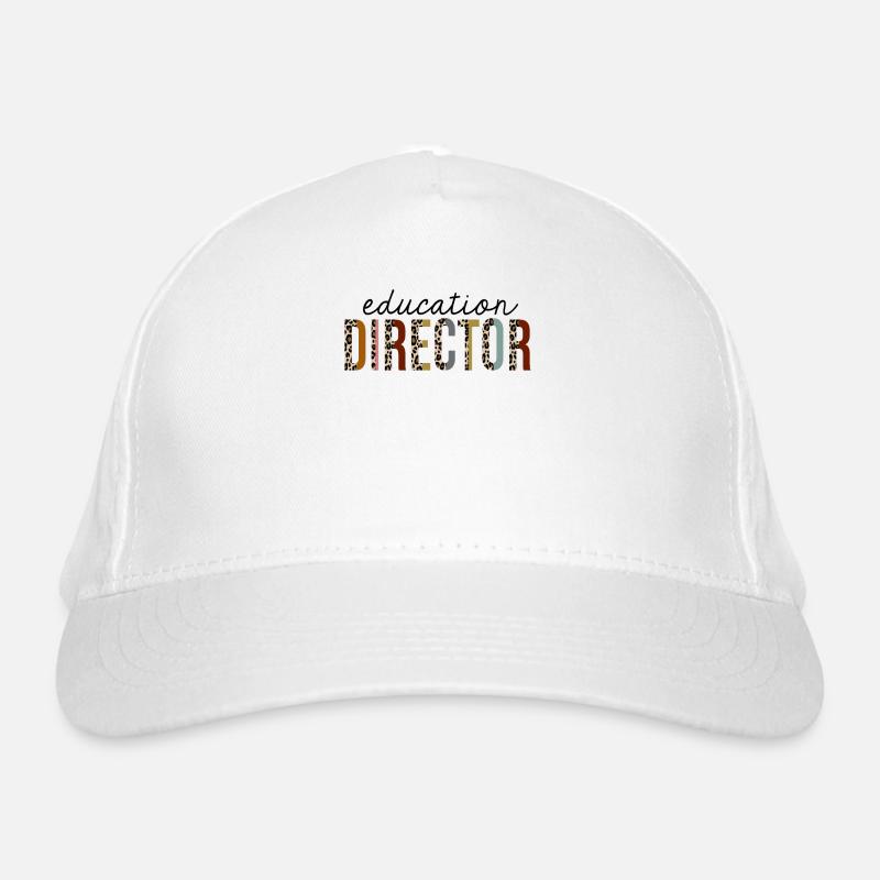 Education Director Leopard Print Funny Organic Baseball Cap
