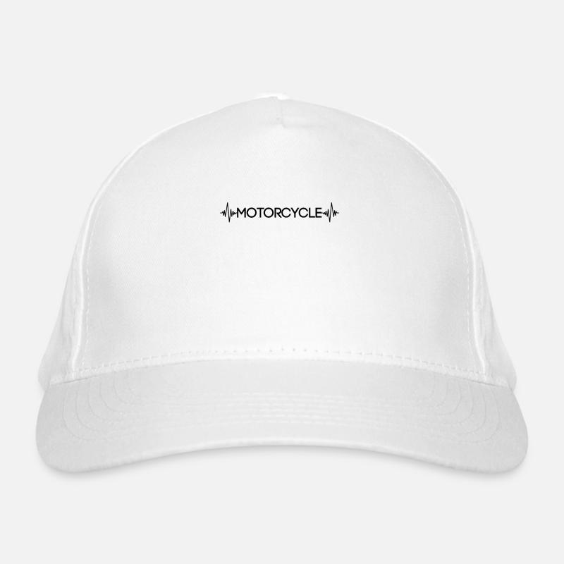 Motorrad Herzschlag Bio-Baseballkappe