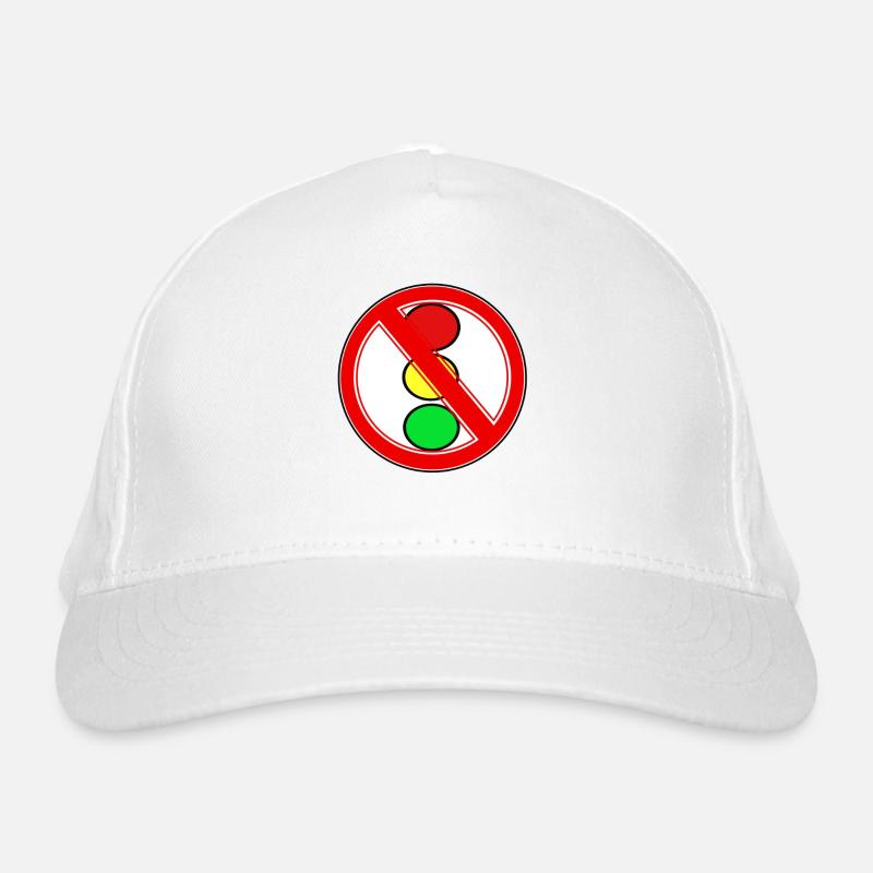 Panneau d’interdiction des feux de circulation Casquette classique bio