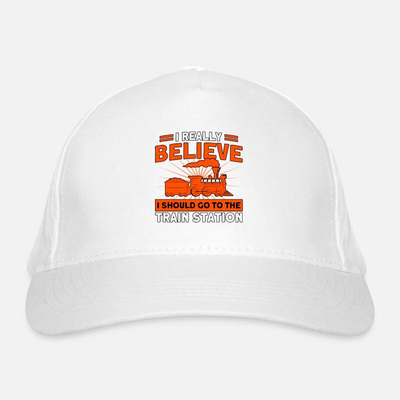 Model Railway Train Locomotives Gift Organic Baseball Cap