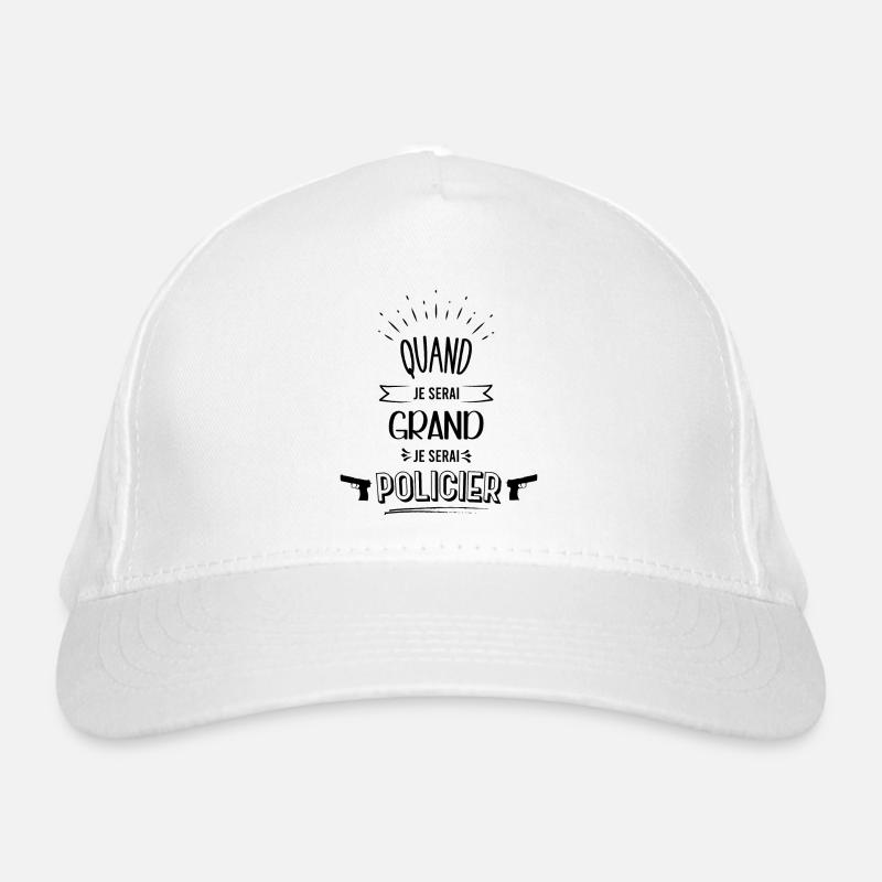 Futur Policier Idée Cadeau Garçon Casquette classique bio