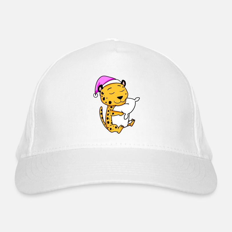 Cheetah with pillow and sleeping cap Organic Baseball Cap
