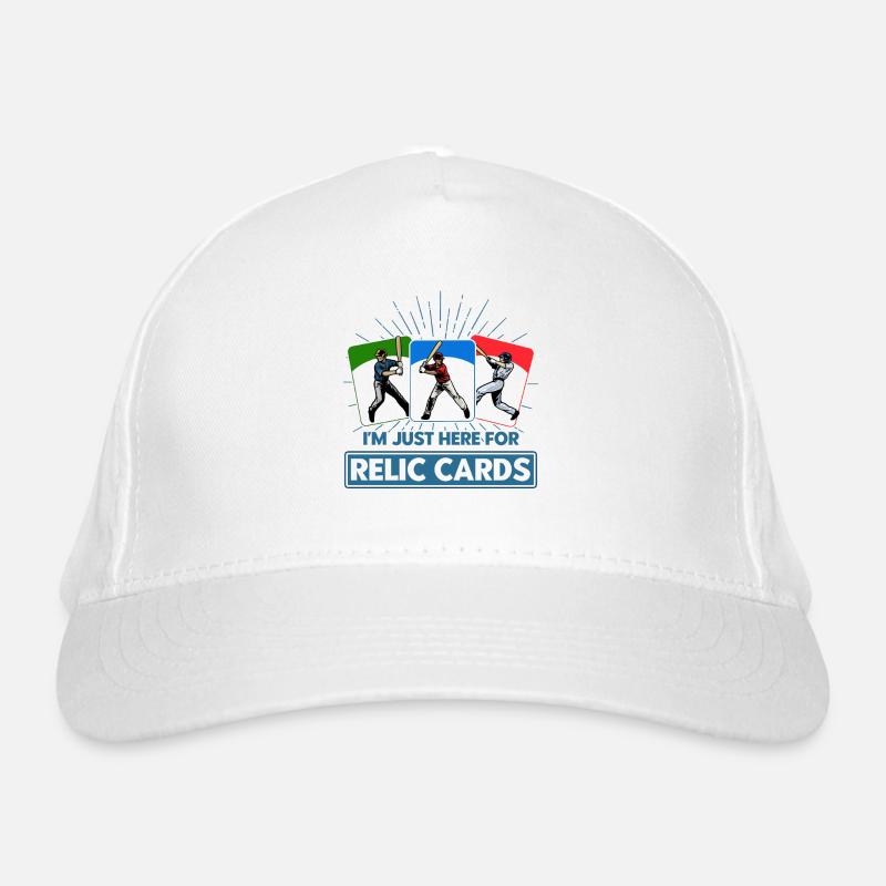 Baseball Karten Sammler Sportkarten Sammlung - Bio-Baseballkappe - Weiß