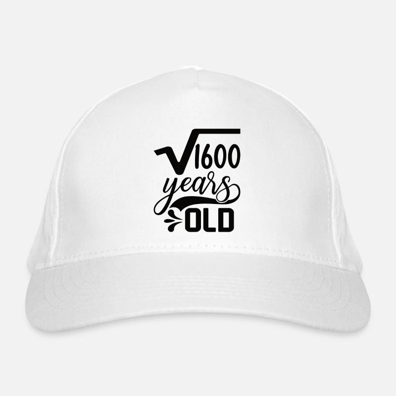 Square Root of 1600 Math Nerd 40th Birthday Organic Baseball Cap