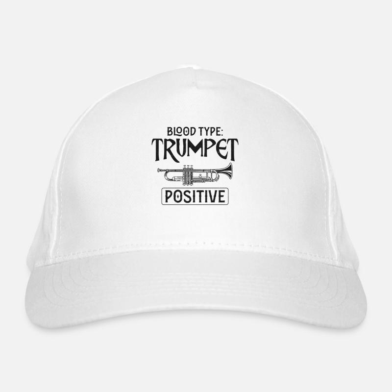 Trumpet Player Vintage Blood Type Organic Baseball Cap