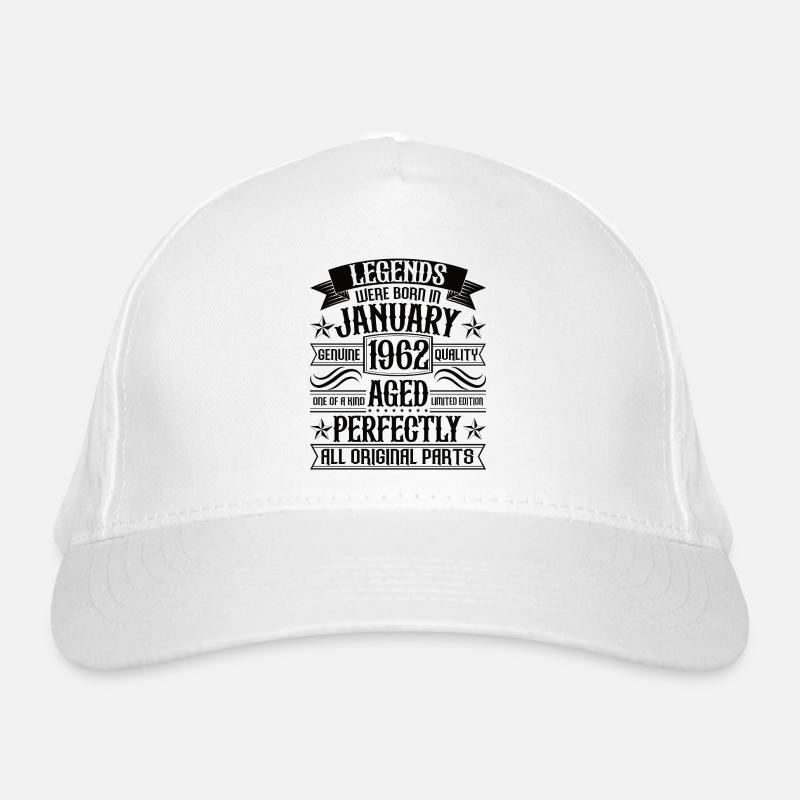 1962 Janvier Birthday Legend Casquette classique bio
