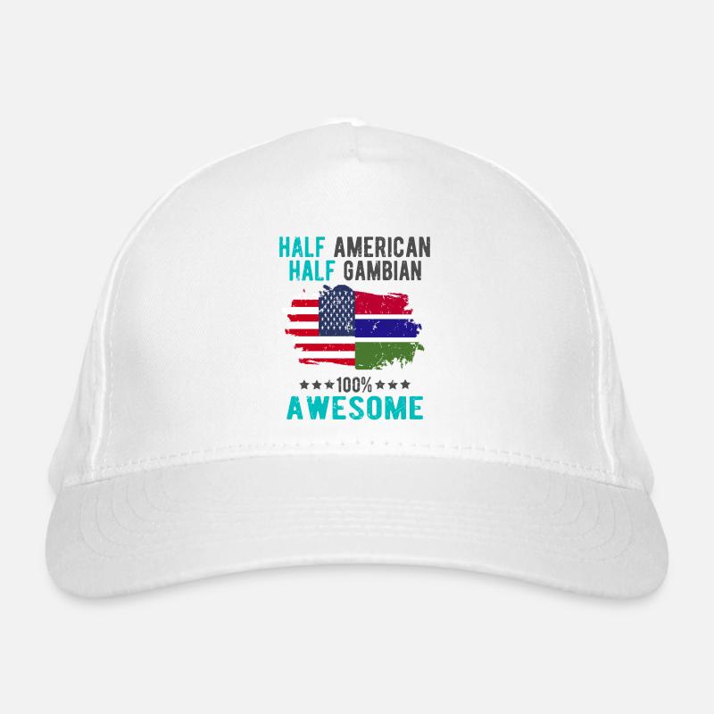 Half American Half Gambian Organic Baseball Cap