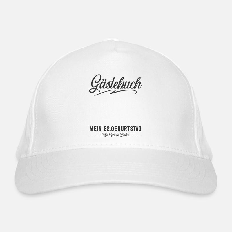 22. Geburtstag Gästebuch Bio-Baseballkappe
