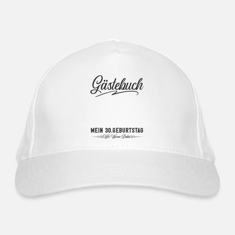 30. Geburtstag Gästebuch Bio-Baseballkappe