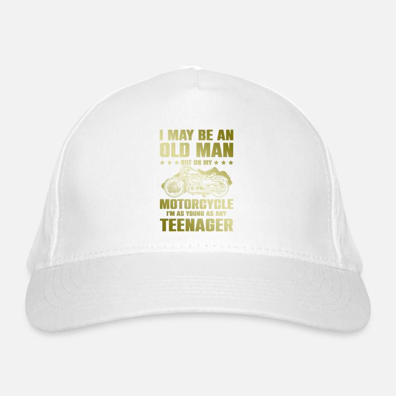 Motorcycle old man Organic Baseball Cap