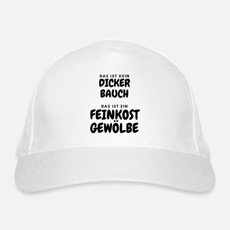 Dicker Bauch Feinkost Gewölbe - Lustiger Spruch Bio-Baseballkappe