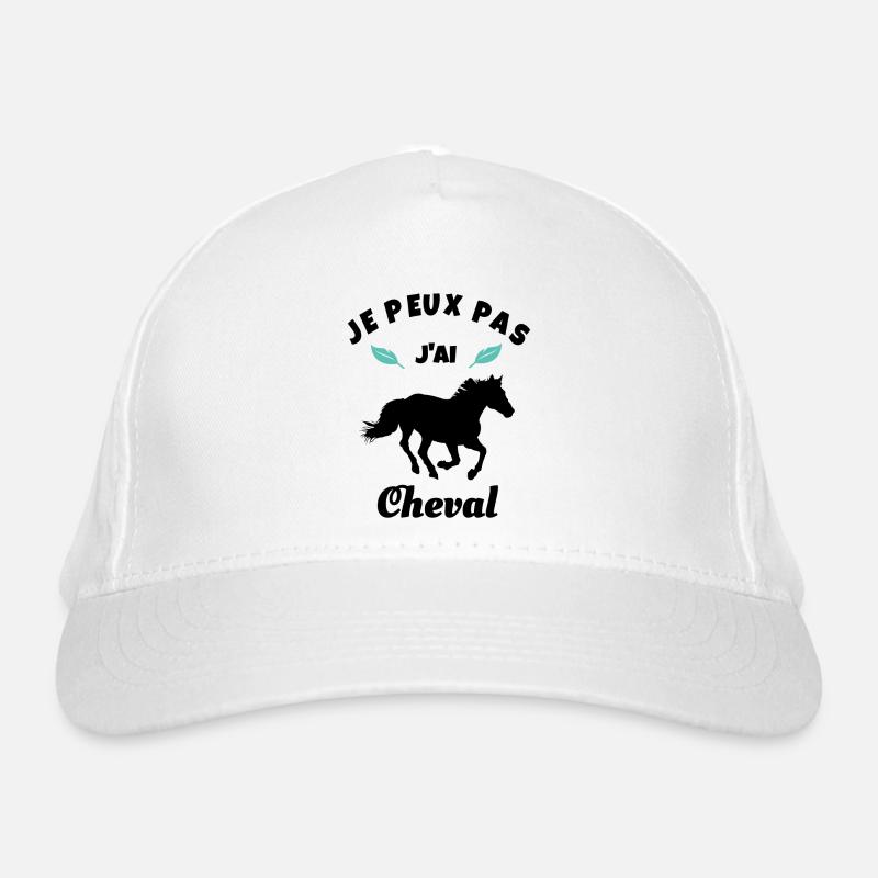je peux pas j'ai cheval équitation Casquette classique bio