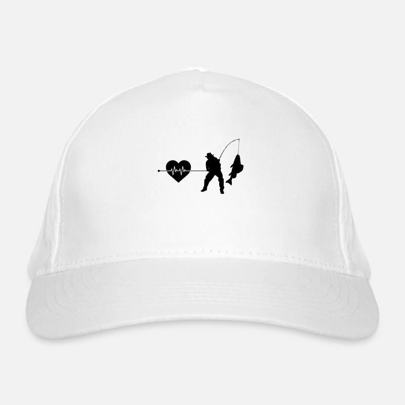 Fishing Heartbeat Organic Baseball Cap