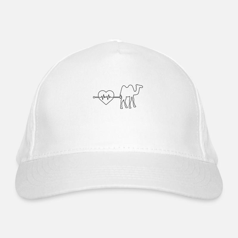 Dromedar Kamel Herzschlag Bio-Baseballkappe
