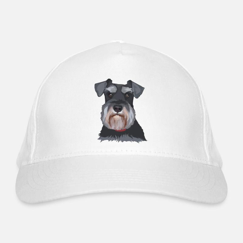Schnauzer Illustration Idée cadeau Propriétaire de chien Casquette classique bio