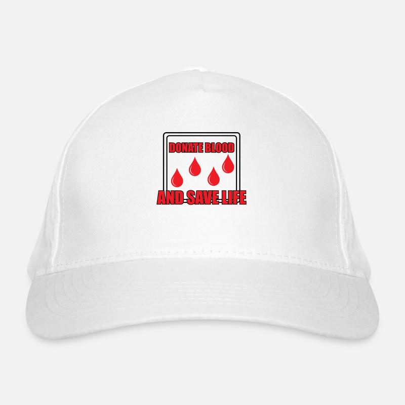 Don de sang Dons de sang Donneurs de sang Casquette classique bio