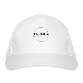 Rome Saying - Organic Baseball Cap - white - Front