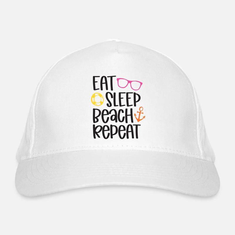 Manger dormir sur la plage répéter Casquette classique bio