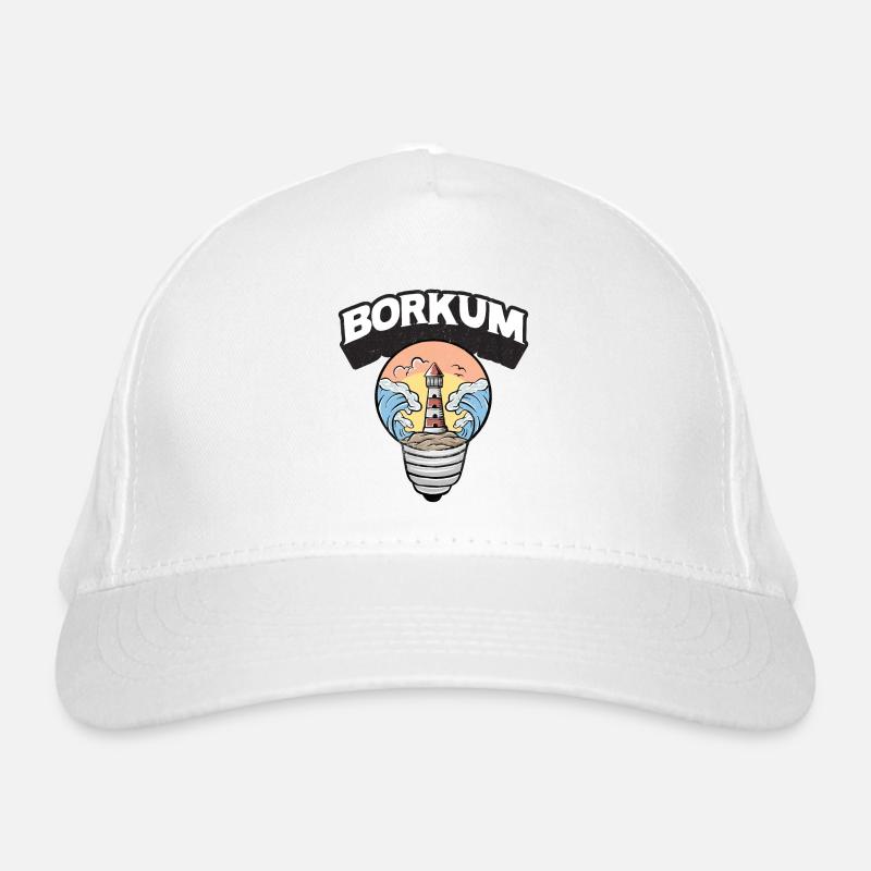 Borkum Light Bulb Lighthouse Island Shirt Organic Baseball Cap