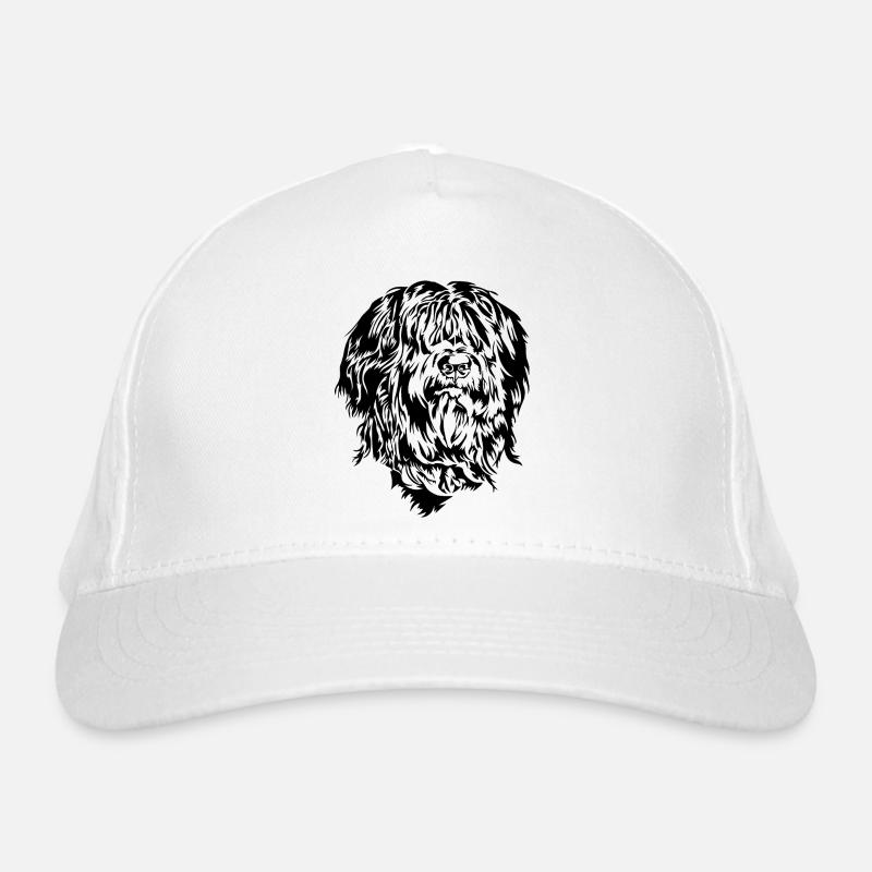 BRIARD Hund Hunde Hundeportrait Rassehund Wilsigns Bio-Baseballkappe