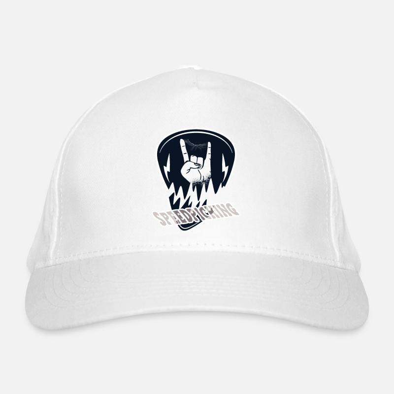Speedpicking Plectrum with devil's greeting for guitar Organic Baseball Cap